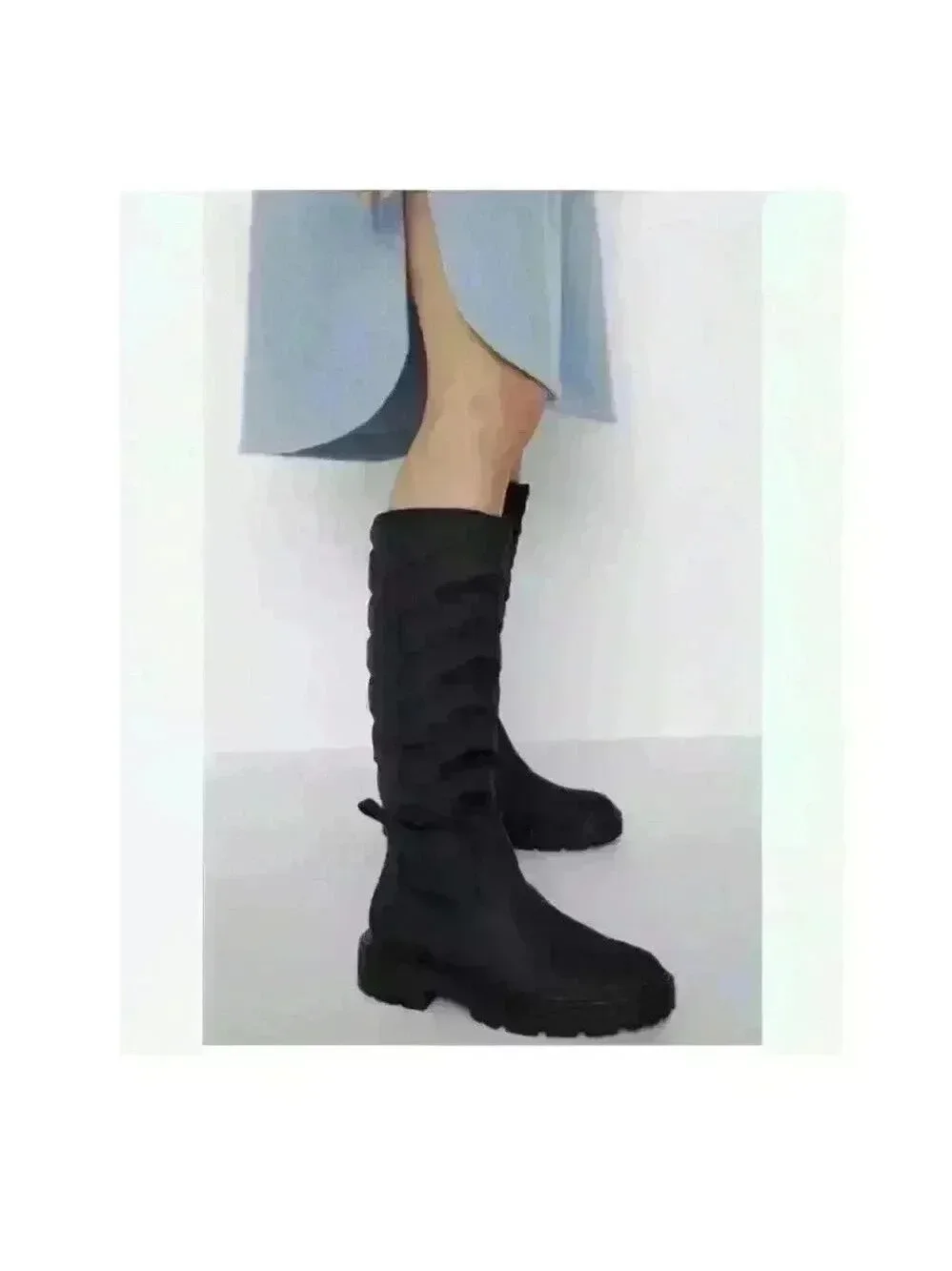 Zara Quilted Rubberized Boots